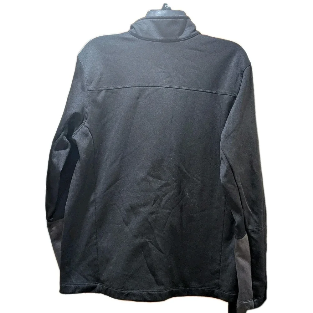 The North Face Canyonlands 1/2 Zip Pullover‎ Jacket Men's Large Black Blue Logo